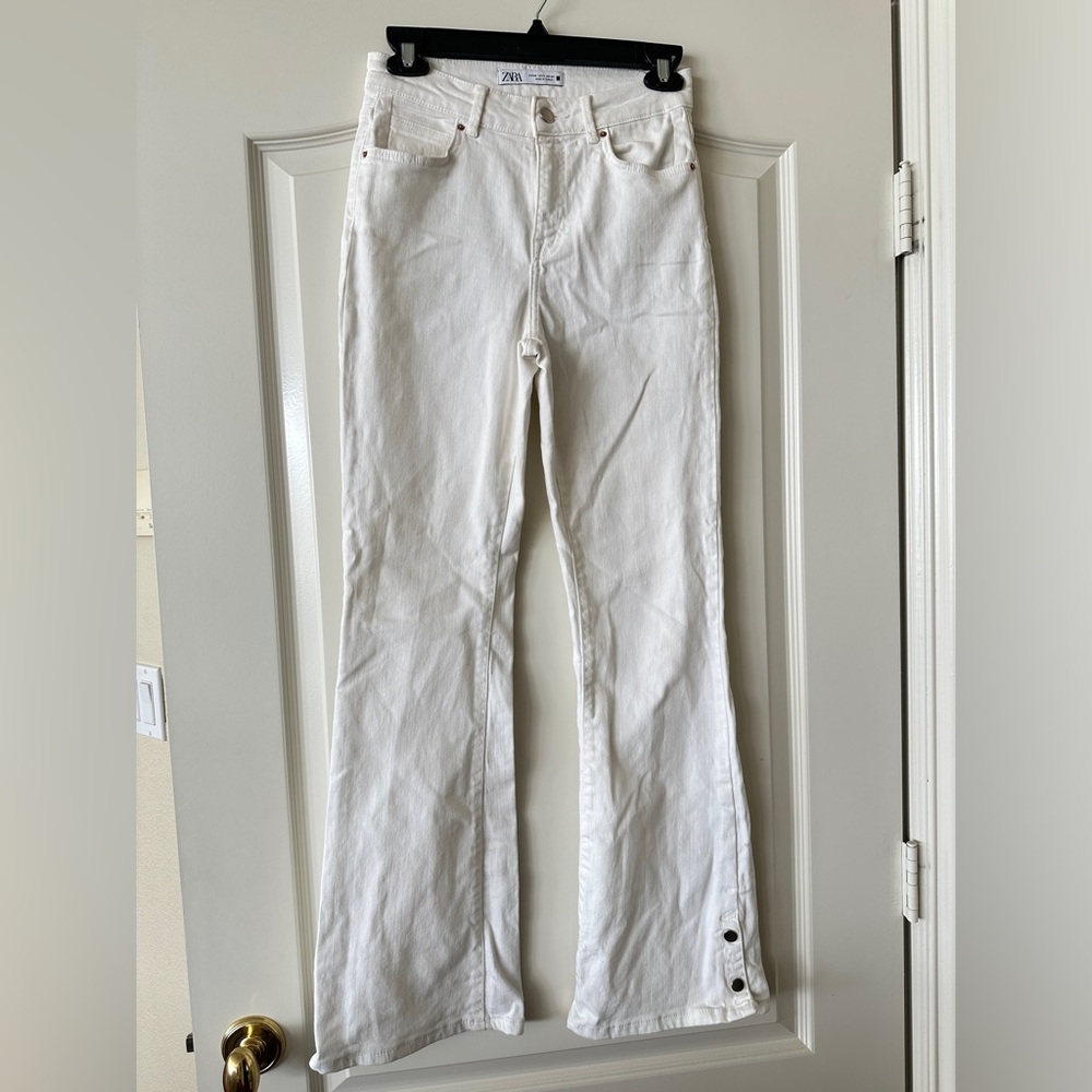 Zara White Flare Women's Jeans